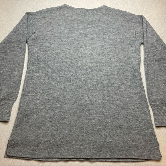 J. Crew 100% Merino Wool Tunic Sweater‎ XS Gray Pockets NWOT - Picture 4 of 6